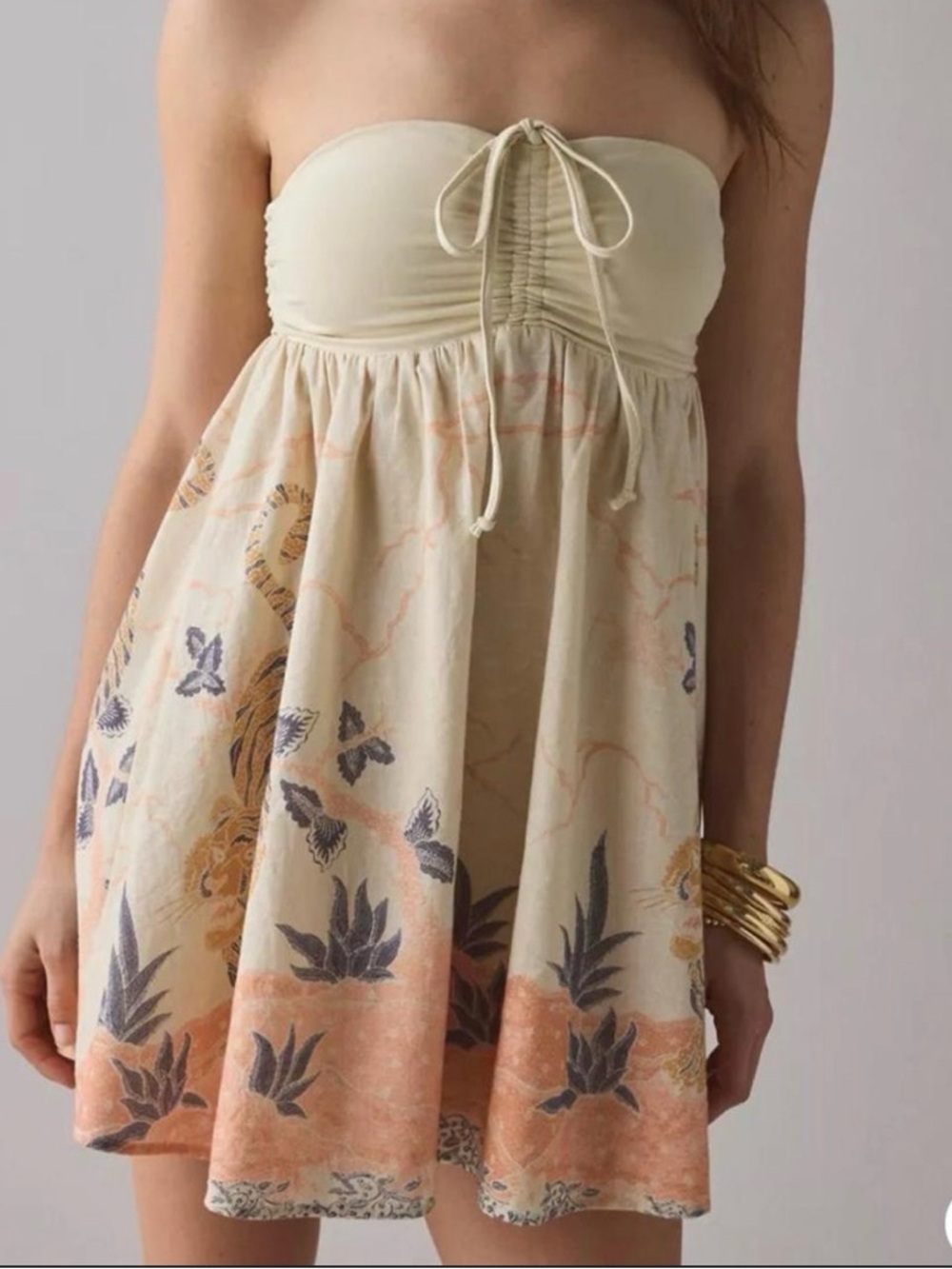 Women’s Kimchi Blue Pia Convertible Tie Bandeau Babydoll Mini Dress
